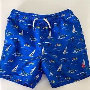 Polo by Ralph Lauren Kids Blue Sailboat Swim Trunks